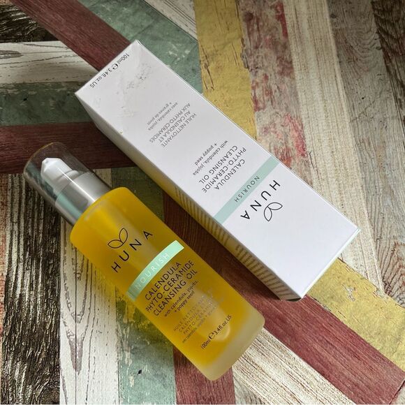 HUNA Nourish Calendula Phyto-Ceramide Cleansing Oil NEW 3.4 oz Hypoallergenic - Picture 1 of 9